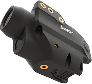 Laspur Tactical Sub Compact Rail Mount Laser Sight with Flashlight Light Integrated Combo, Built-in USB Rechargeable Battery Accessory Remaining Battery Display (Red Laser)