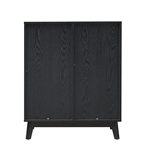 Home Source Jill Zarin Wine Server Cabinet Solid Black #TOP7