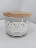 Sand + Fog Tahitian Vanilla Candle in a Glass Jar with Wood Lid - 12 oz.