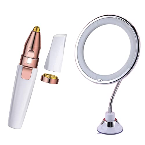Épilateur facial électrique anti irritation avec miroir LED