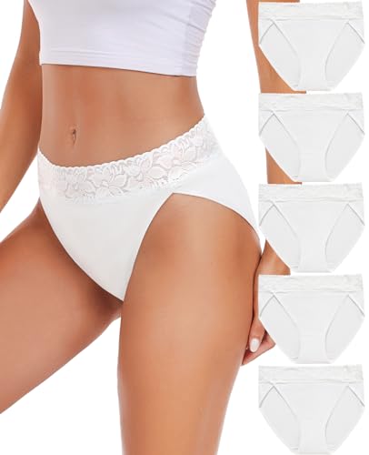 Culotte hipster pour femme en coton taille haute et sous-vetement dentelle stretch S-XXL