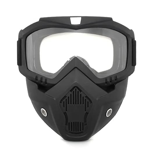 Image of Anti-Fog Full Face Shield Upgraded, Impact & Wind Resistant Cycling Mask with Adjustable Fit, Transparent Protection for Outdoor & Kitchen Use, Heat & Blue Light Blocking