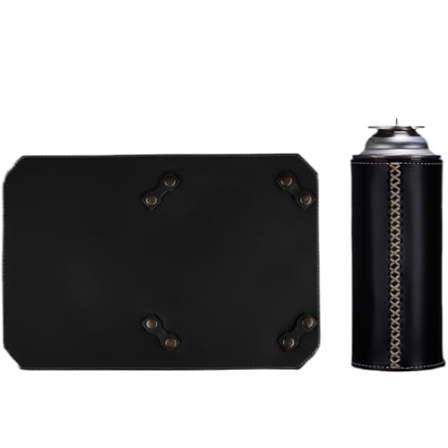 Alfombrilla protectora de estufa | Cubierta de estufa de piel sintética resistente al calor de 11.81 x 7.87 pulgadas | Equipo de estufa de senderismo con base de estufa, almohadilla antideslizante