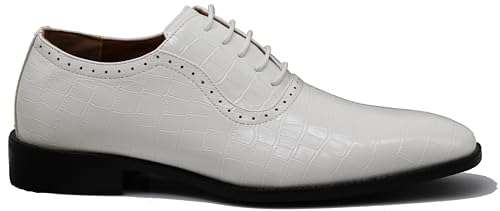 Image of Gator3N Men's Alligator Crocodile Print Oxfords Fashion Lace Up Dress Shoes