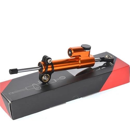 ALMNPRTVX Für KAWASAKI NINJA 400 650 300 250 250R ZX14R ZX10R 6R Motorrad-Lenkungsdämpferhalterung Motorrad Lenkungsdämpfer Stabilisator(Orange Black)