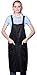 Black Hair Stylist Apron With Pockets, Professional Salon Hairdresser Barber Pet Groomers Smock Vest Waterproof With Belt