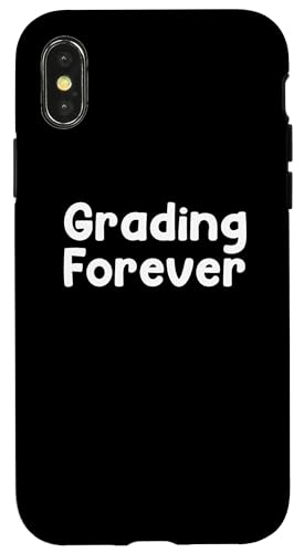 Funny Teacher Humor Design Grading Forever School Energy �X�}�z�P�[�X iPhone X/XS �p