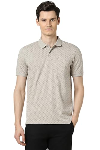 Image of Peter England Men's Cotton Regular Fit All Over Printed T-Shirt | Rich