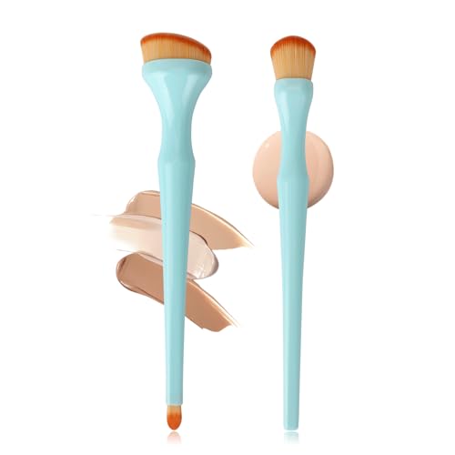 Makeup Brushes Foundation Concealer Brush Set,Double-ended Blending brush for Makeup,Face Makeup Brushes for Liquid Powder Concealer Cream Cosmetics (Blue)