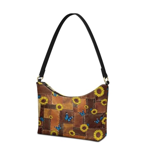 Image of Handbag for Women Leather Underam Shoulder Bag with Zipper Fashion Work Purse Waterproof Travel Wallet