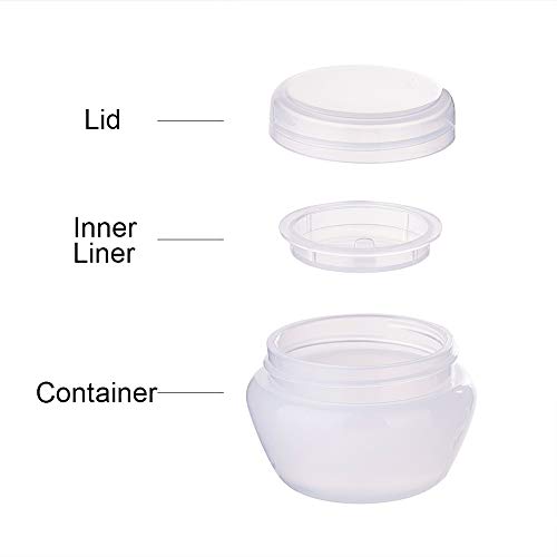 BENECREAT 24 Pack 10G / 10ML Weiß mattierte Behältergläser mit Inner Liner für Make-up, Cremes, kosmetische… – Bild 3