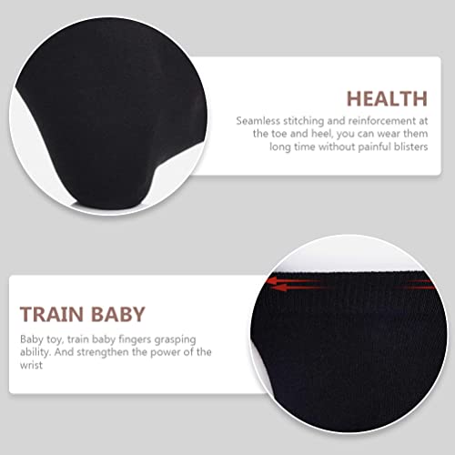 GALPADA 5 pares de meias masculinas com cinco dedos, meias masculinas de algodão, meias de bico redo