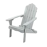 Kunste Outdoor Wooden Adirondack Chairs Lightweight Folding Lounge Chair for Yard Patio Garden Lawn