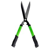Tradineur - Tijera cortasetos, tijeras para podar a dos manos, cizalla para setos, hoja de 185 mm y mango ergonómico, jardinería, 53 cm, modelo aleatorio