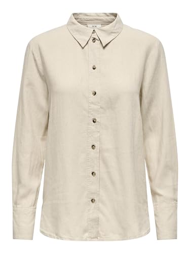 Chemise femme JDY en lin coupe ample Say chemisier fluide manches longues
