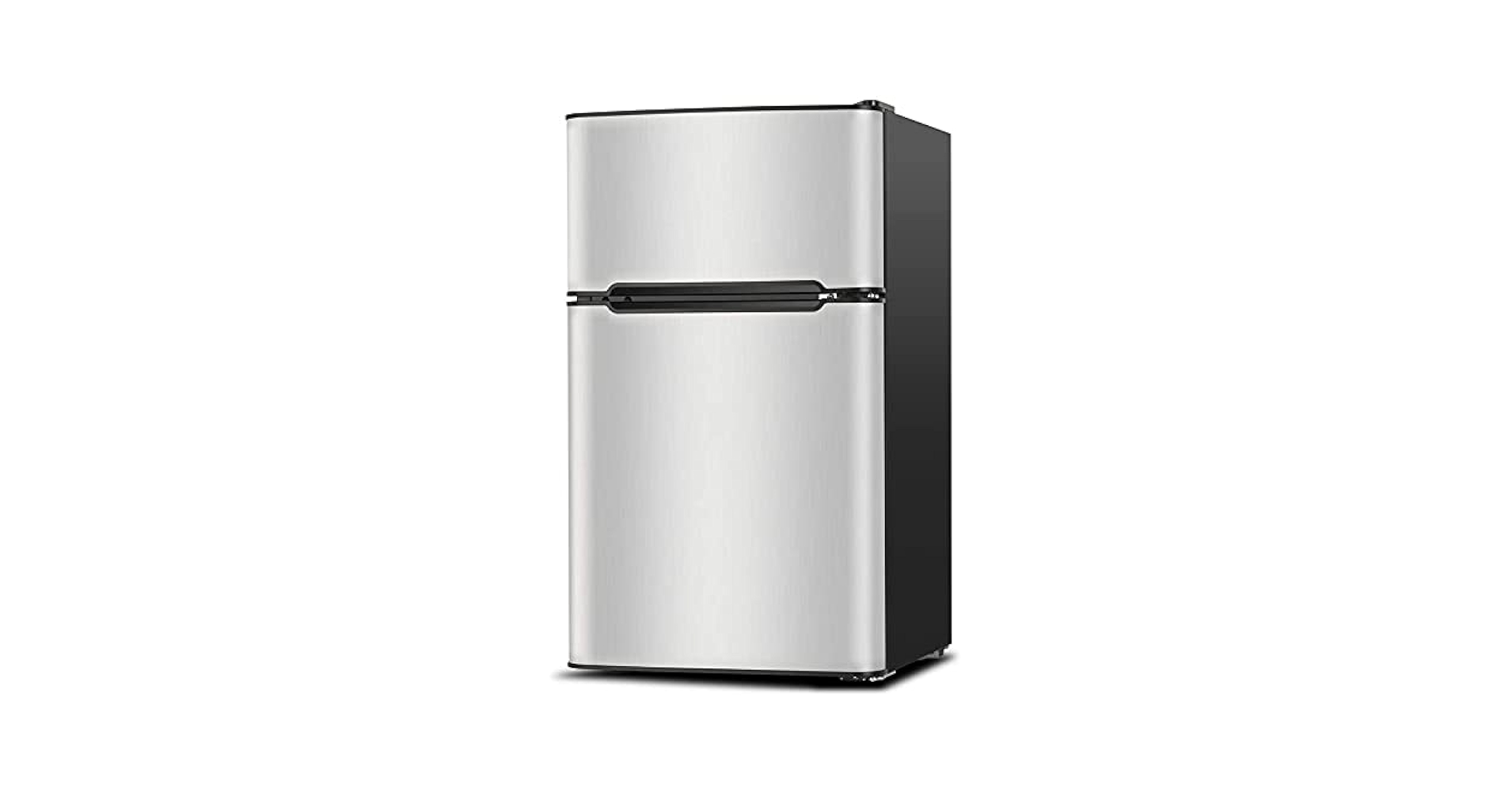 Mini Refrigerator シルバー 2段棚付き Amazon.com: WANAI Mini Fridge with Freezer Two Doors Compact
