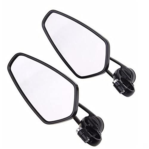 Espejos retrovisores de manillar 22mm negros para modificación de motocicletas