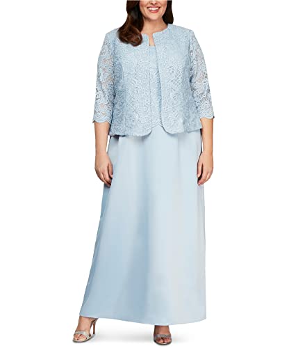 Image of Alex Evenings Womens Two Piece Mother of The Bride Dress with Lace Jacket