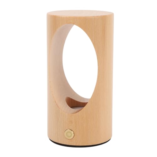 Lámpara de noche para bebé de madera con control táctil recargable