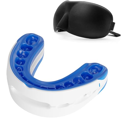 VitalSleep Stop Snoring Mouthpiece + Sleep Mask, USA Made & FDA Cleared Anti Snoring Device, Adjustable Jaw Positioning, Personalized Teeth Impressions, BPA-Free, Comfortable Fit (Men's Size)