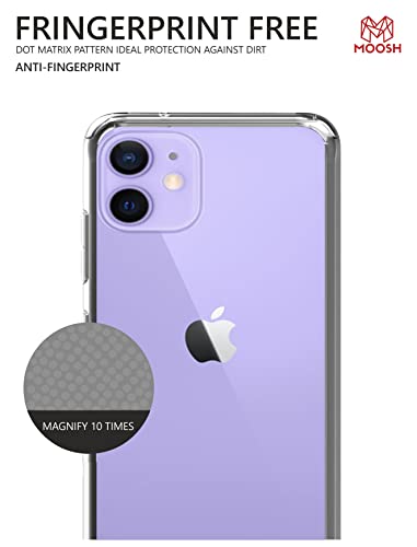 Image of MOOSH Commuter Series for iPhone 12 Mini Case Clear Back 10FT Drop Tested Scratch-Resistant Raised Edges Replaceable Colour Blocks Shock Absorption Apple iPhone 12 Mini Case 5.4 inch (Clear)
