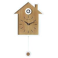 SHISEDECO Modern Cucu Wall Clock with Pendulum and Striking Small Cute Bird, Natural Cuckoo Call 2