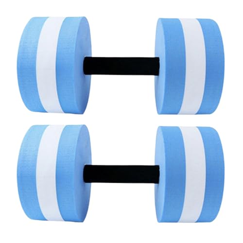 Aquatic Dumbbells, Pool Weights Water Dumbbells, EVA Foam Pool Barbells for Swimming, Swimming Pool Fitness Equipment for Water Aerobics, 2 Pack