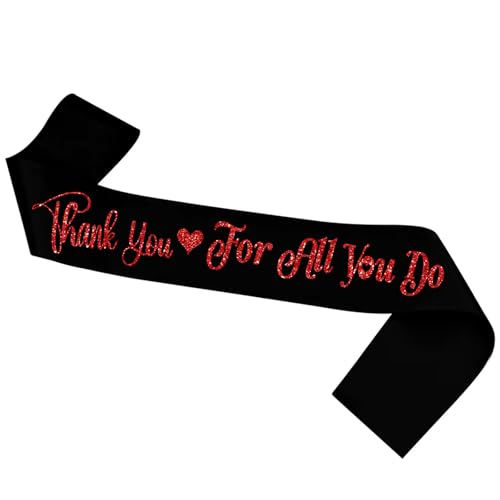 LHPYQ Thank You for All You Do Sash,Thank You Gifts for Social Worker Volunteer Employee Coworker Appreciation,Nurse Mentor Teacher Party Decorations