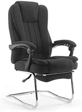 Silla reclinable ergonómica de oficina con soporte lumbar, silla de ocio simple, silla de estudio, silla de oficina de tela, silla de lazo (D)