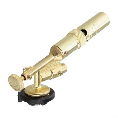Chalumeau en cuivre butane avec contrôle de flamme à haute température pour barbecue, cuisine en plein air, soudure et brasage, design flexible pour des tâches de chauffage de précision