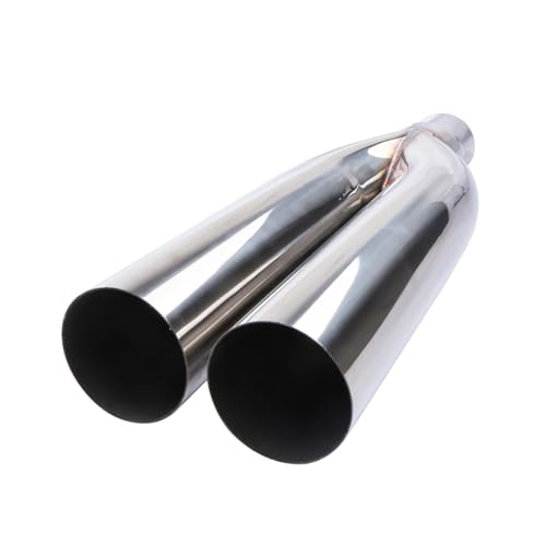 Embout d'échappement double sortie en acier inoxydable poli pour sublimer votre auto