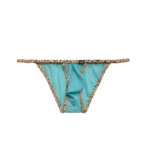 Men's Sexy Thong Briefs Leopard Pattern Print Bikini Underwear4