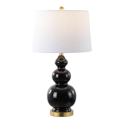 JONATHAN Y 27.5 Black/Brass Gold Ceramic Table Lamp (JYL4023C)