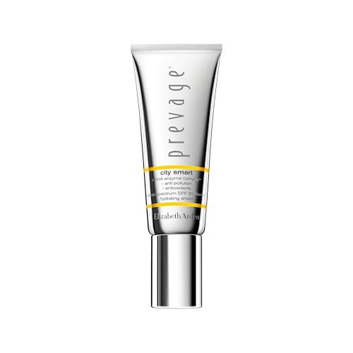 Elizabeth Arden - Prevage City Smart, Escudo Protector Hidratante SPF 50, Crema de Día Contra el Envejecimiento Cutáneo por Factores Ambientales, Hidratación Intensa, Anti-edad para Mujeres, 40 ml