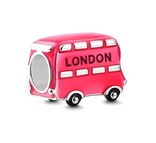 G 158 Charm Autobus Londra, Argento Sterling 925, Compatibile con Bracciale Pandora