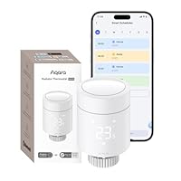 Aqara Smart Radiator Thermostat W600, Zigbee/Thread Thermostat with Energy Saving, Smart Scheduling, Geofencing, Long Battery Life, Compatible with Homekit, Home Assistant, Alexa, Google Home