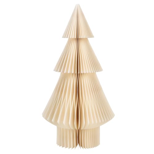 Logbuch-Verlag Papierbaum Baum Weihnachtsbaum weiß Creme...