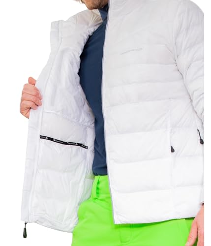 Image of Obermeyer Klaus Down Jacket for Men - Quilted Design All Over With Center Front Zipper Closure, Cosy and Stylish Jacket