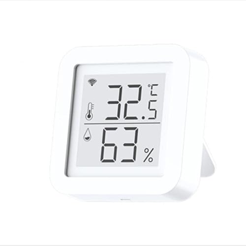 Tuya WIFI sensor de temperatura y humedad Smart Home Interior Enlace inteligente Sensor de temperatura y humedad anormales Cover