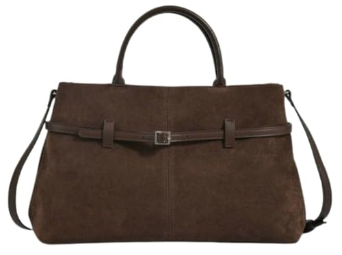 Trendy Solid Color Belt Handbag Soft Suede Autumn Winter Shoulder Bags Outside Cross Body Bag for Women 2025