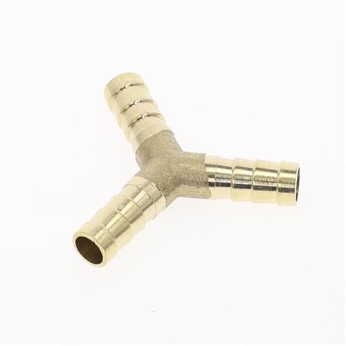 Qinlu-Brass Connector Hose Fitting Brass Barb Pipe Fitting 4mm 5mm 6mm 8mm 10mm 12mm 16mm 19mm Hose Copper Pagoda Water Tube Fittings, corrosion resistance(Y 3 Way,OD 6mm)
