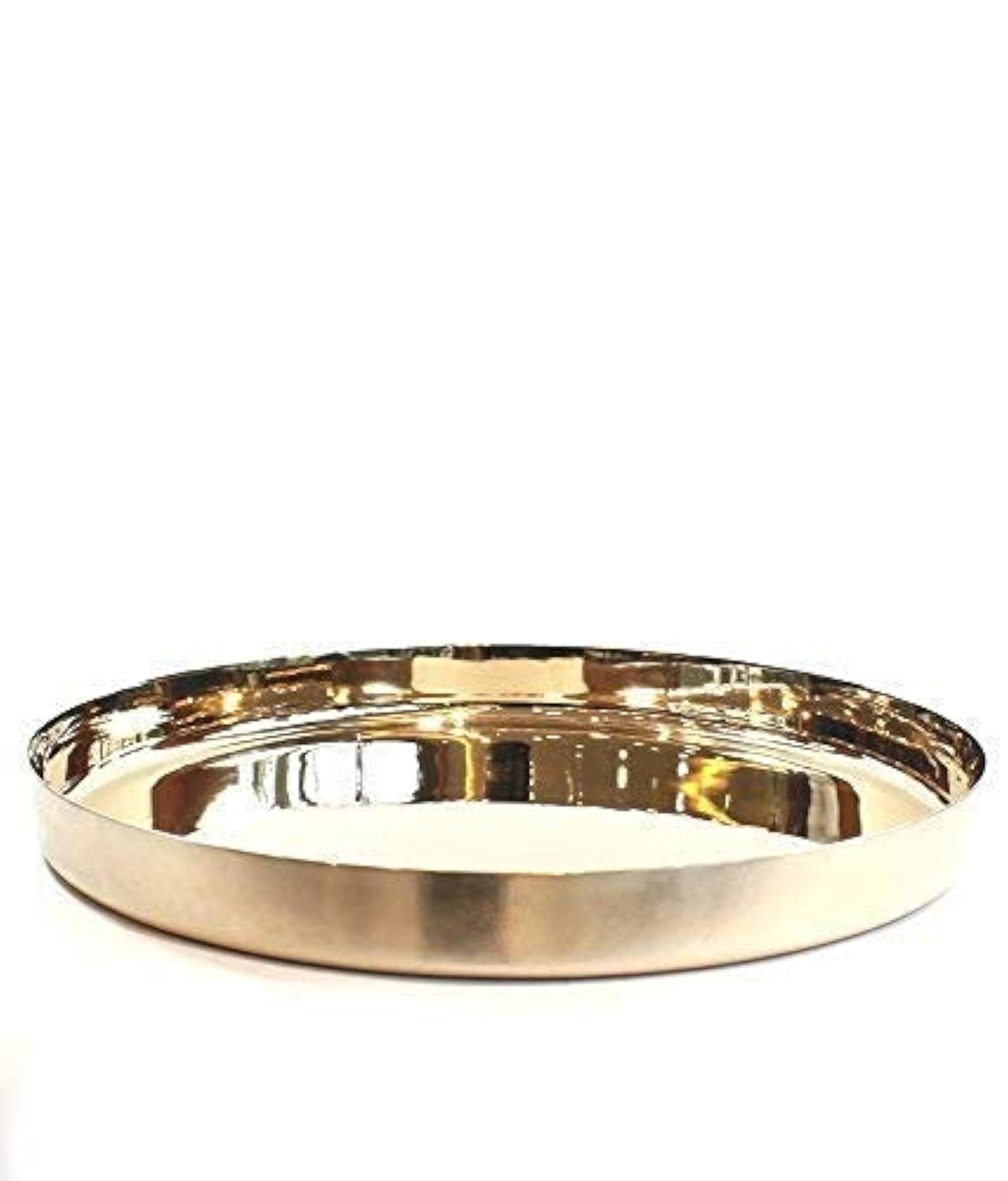Pure Kansa Bronze Dinner Thali, 10 Inch Handcrafted Ayurvedic Plate