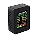 6-in-1 Air Quality Monitor with Carbon Dioxide PM2.5 PM10 TVOC Detection Large Display Portable Design Type-C Charging for Home Office Industrial Use(Black)