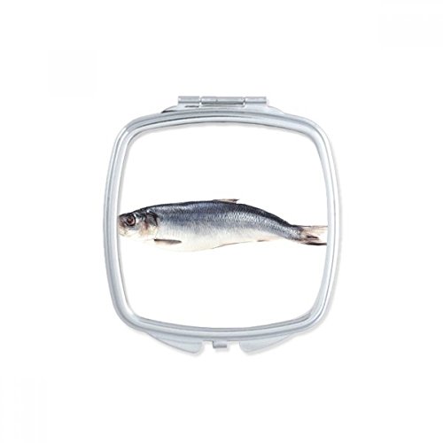 Miroir de poche mignon compact format portable motif poisson rouge ocean