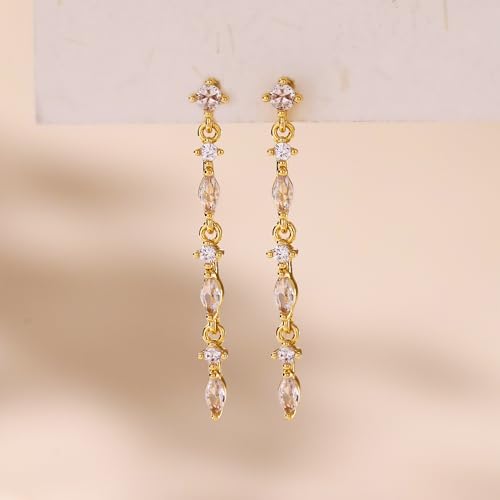 Save on Solistra 14K Gold Plated Cubic Zirconia Dangle Earrings