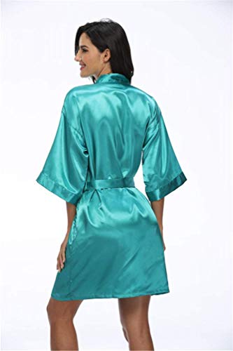 Image of Women's Pure Short Silky Robes Bridesmaid Bride Party Satin Robes Sleepwear