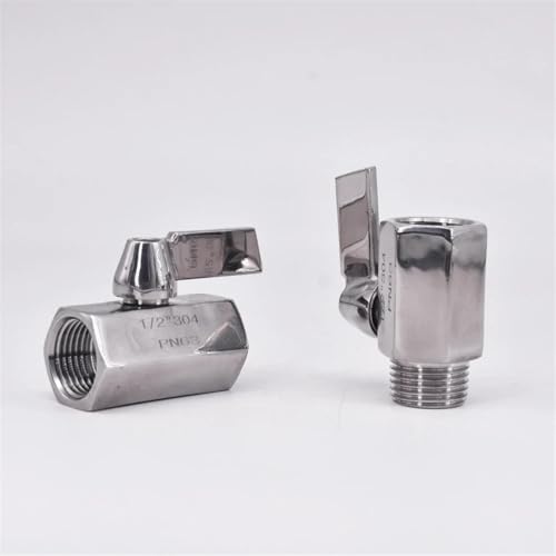 Mini válvula de bola NPT de acero inoxidable 316L con mango de alta resistencia 5