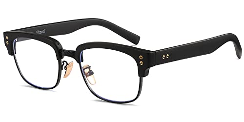 Image of Gtand Vintage Retro Rectangle TR90 Frame Sunglasses For Men Women Fashion Semi-Rimless Metal Sun Glasses Eyewear