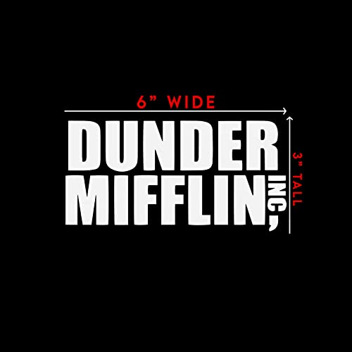 Dunder Mifflin Office Parody Sticker Decal Notebook Car Laptop 6" X 3" (White) #TOP3