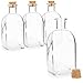 COM-FOUR® 4x bottiglia in vetro 250 ml con tappo in sughero - contenitore in vetro con tappo in sughero per il riempimento di liquidi - bottiglia per olio e aceto - bottiglia (4 pezzi - 250 ml)